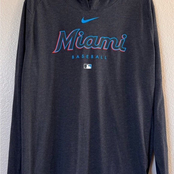 Nike Other - Nike Miami Marlins Authentic Collection Early Work Hoodie XL